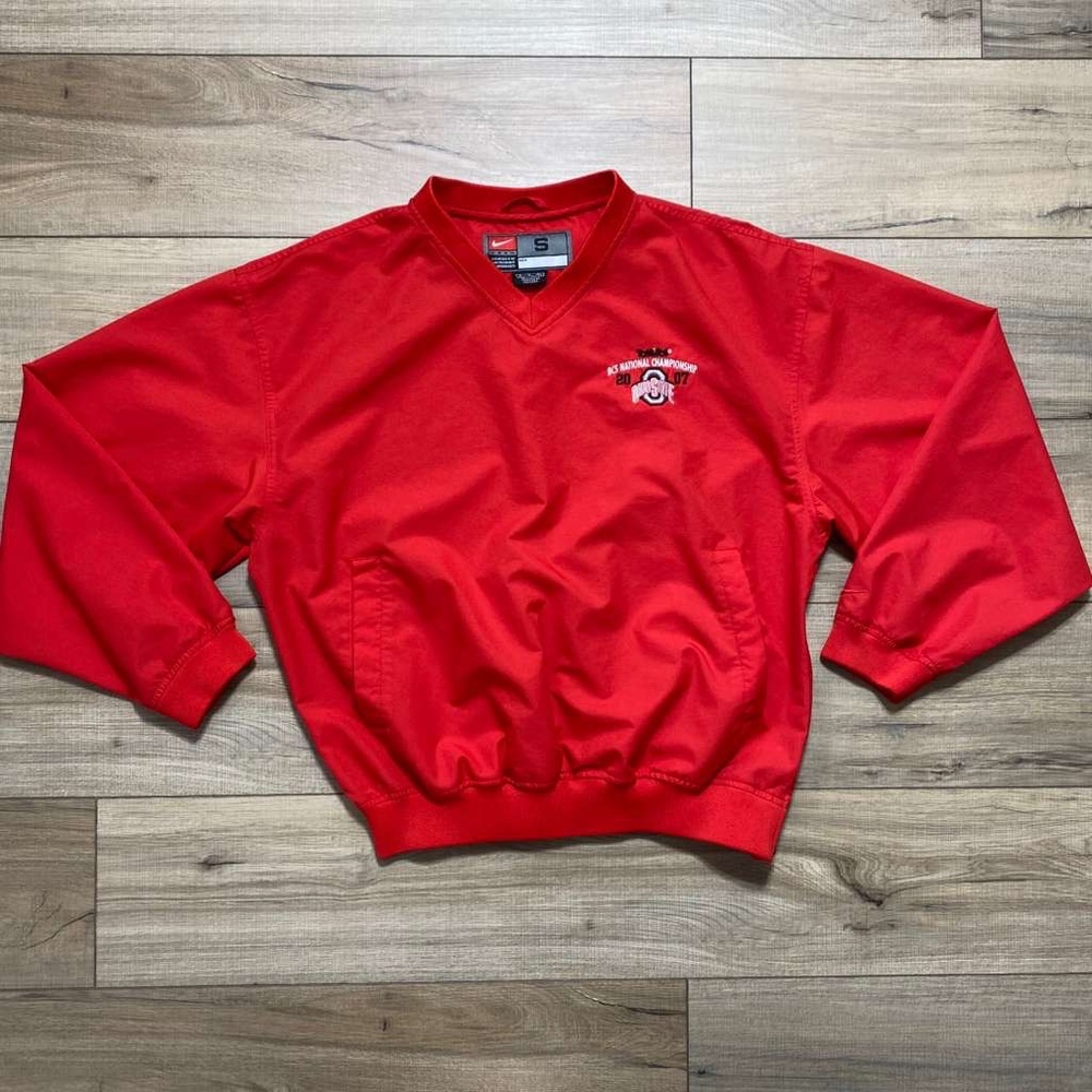 Nike Mens Ohio State Buckeyes Pullover Jacket 2007 Fiesta‎ Bowl Champion Small